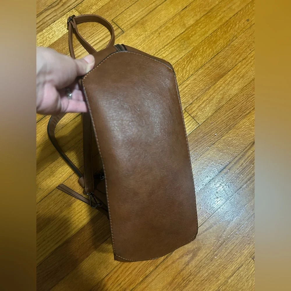 Realer Hobo Shoulder Bag Purse Vegan Leather Camel Brown Everyday Wear Casual